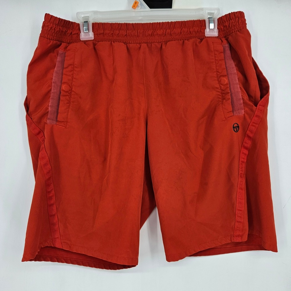 Sergio‎ Tacchini Shorts Mens Large Red Athletic Casual Pockets FLAWS